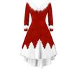 Women's Vintage Christmas Swing Prom Party Cocktail Dress Collar Draped Fishtail V Neck Dresses