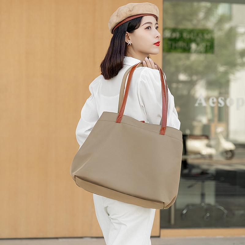 New Women's Bag Casual Nylon Oxford Cloth Large Capacity Tote Bag Easy To Match Shoulder Bag Trendy Canvas Handbag