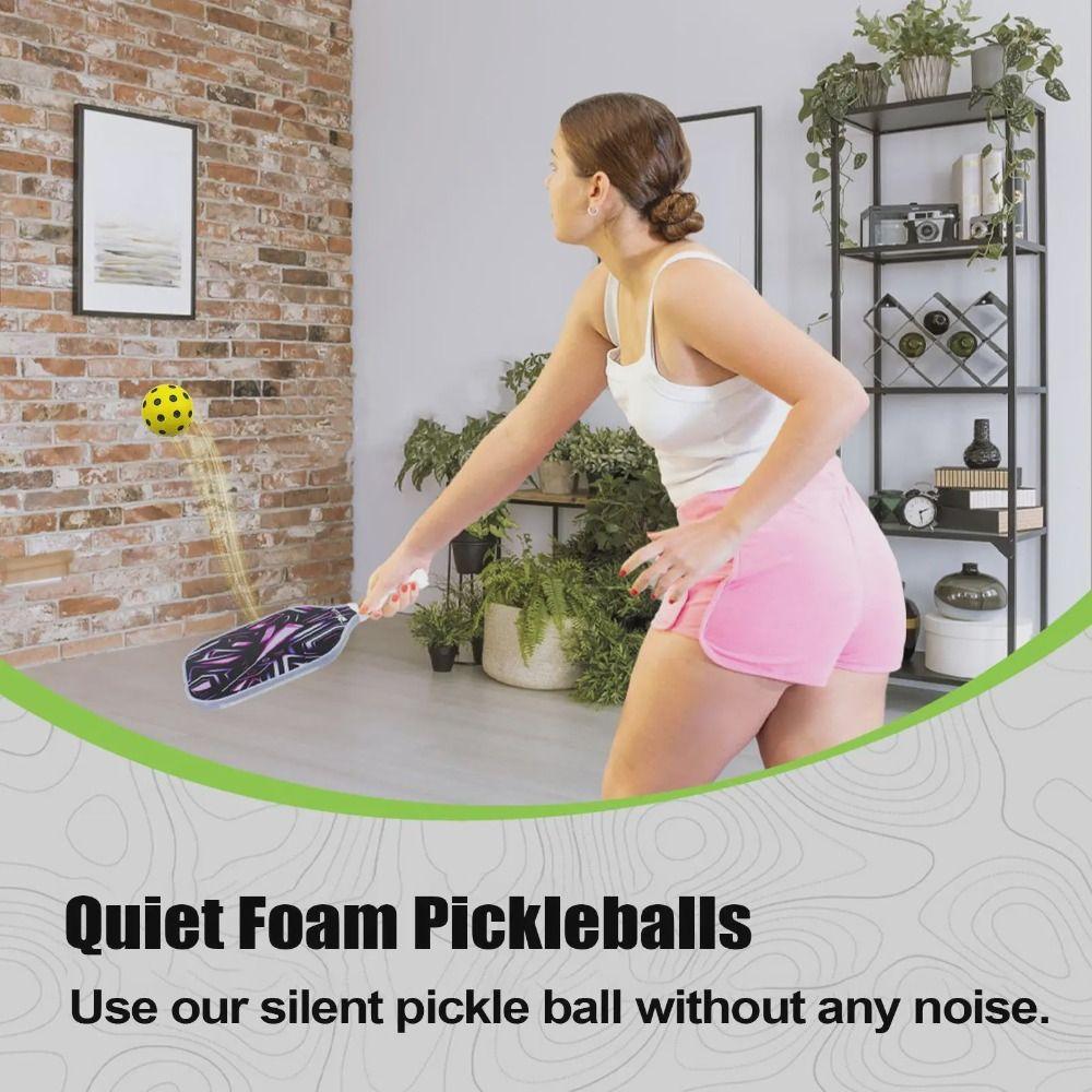 Silent Foam Pickleball Balls PU Foam Quiet Pickleball Balls  for Pickleball Training