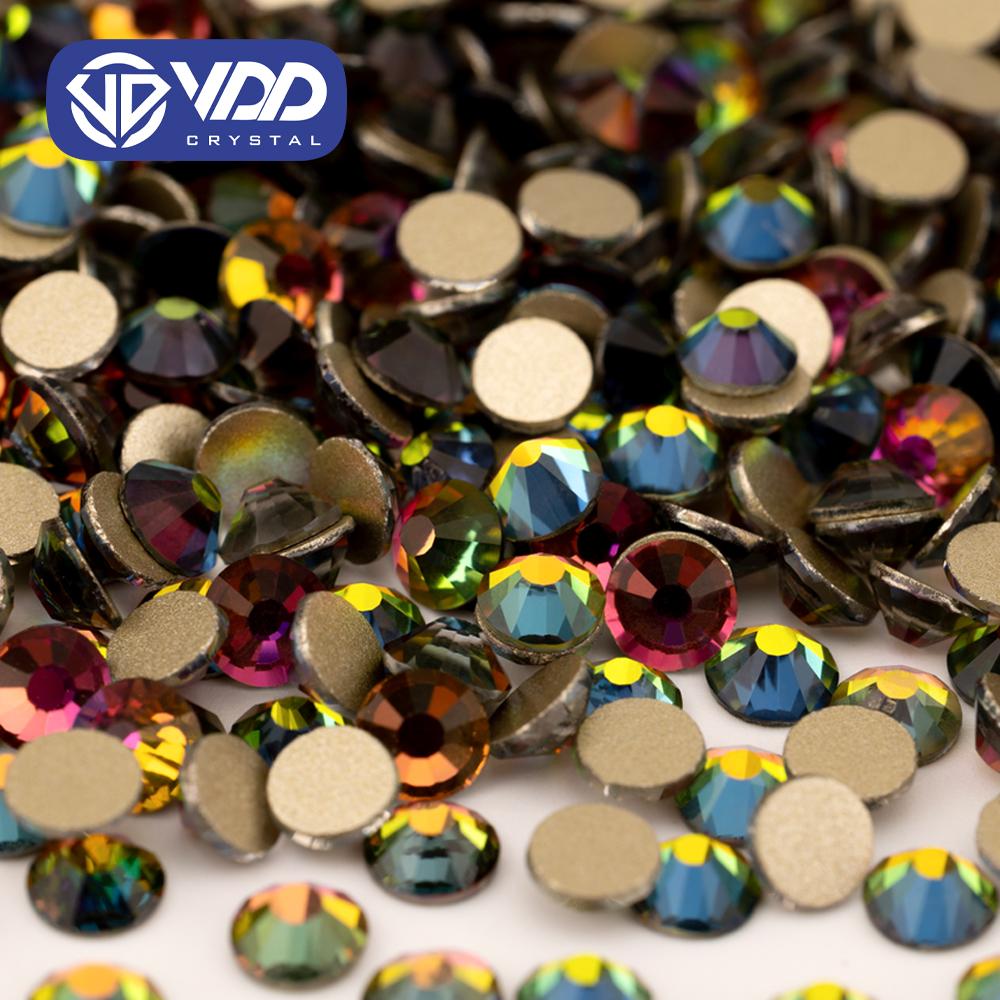 VDD 039 Vitrail Medium High Quality Glass Rhinestones Crystal Glod Back Flatback Strass Stones Nail Art DIY Crafts Decorations