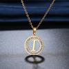 316L Stainless Steel 26 Letters A-Z Necklace NEW Crystal Rhinestone Necklaces for Women Wedding Valentine's Day Gifts