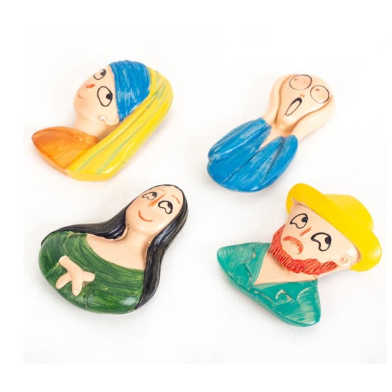 Creative Magnetic Displays Resin Fridge Magnets Strong Adhesion for Artistic Note Holding in Kitchen & Office Setting