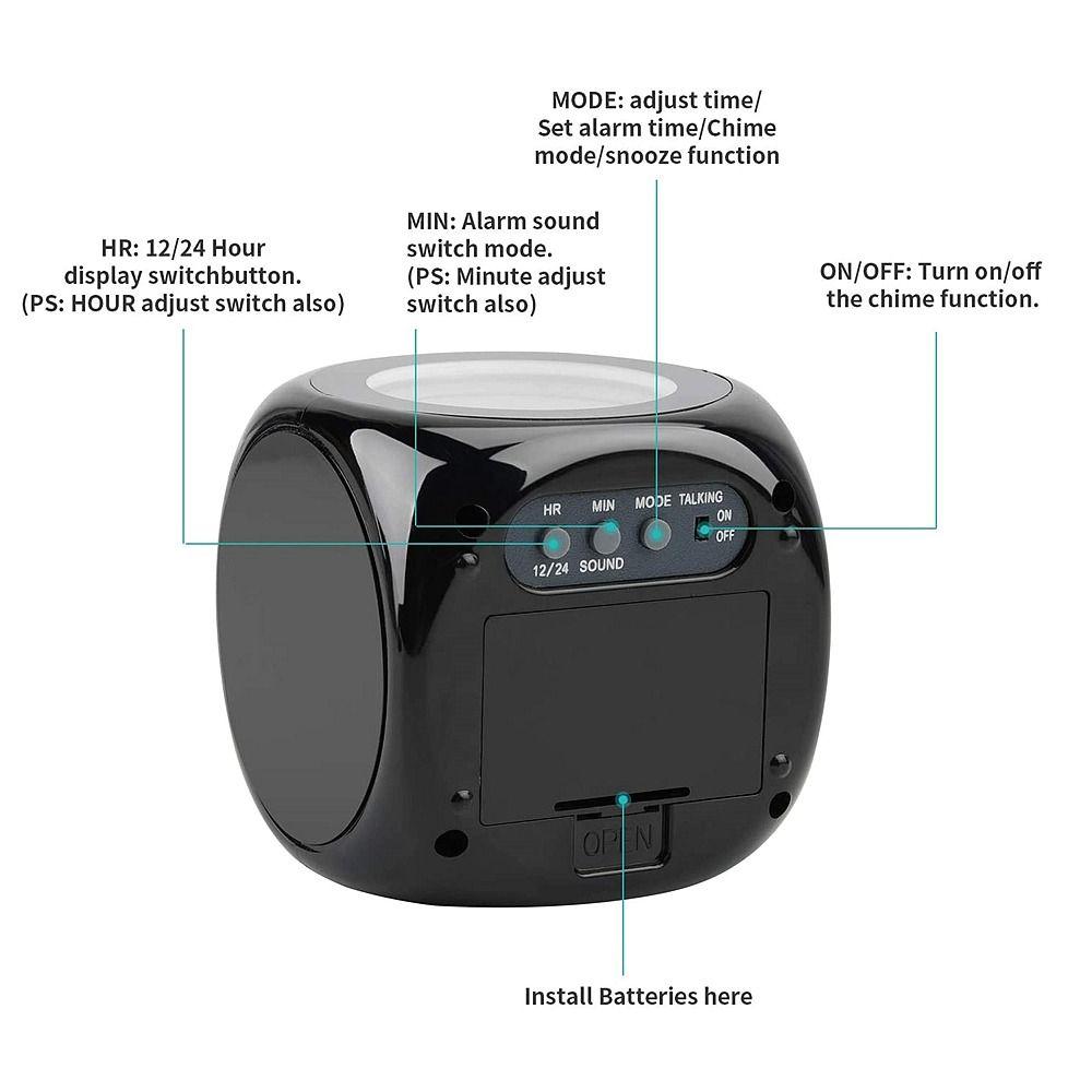 Room With Lcd Display Weather Temperature Home Alarm Clocks Clock Timer Projector For Bedside