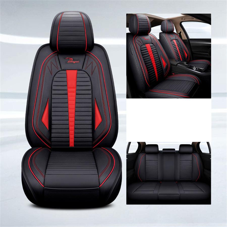 Luxury PU Leather car Cushion Seat Covers Car-styling Full Surrounded Front+rear Cushion 5-Seats For all Seasons