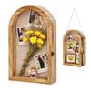 1Pc Oval Picture Home Decor Wedding Souvenir Display DIY Artificial Bouquet Rustic Photo Frame Office Wall-mounted
