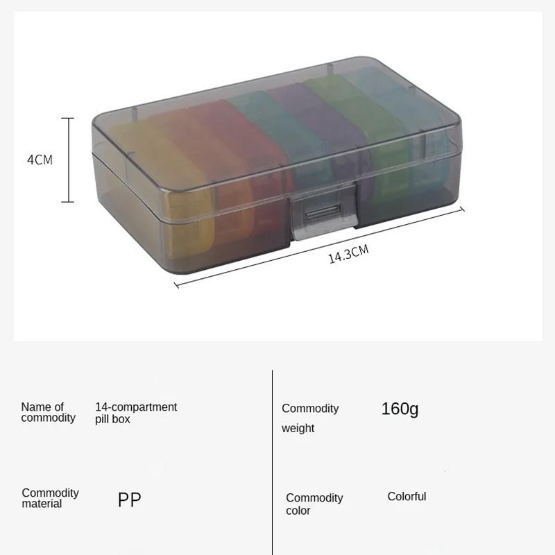 1PC Weekly Pill Case Pillbox 7 Days Medicine Tablet Box Portable Travel Drugs Storage Organizer Secret Compartments Pill Box