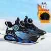 Babu Dou Boys' Double-Layer Cotton Winter Sports Shoes - 2025 Velvet-Lined Warm Sneakers for Middle and Large Children.