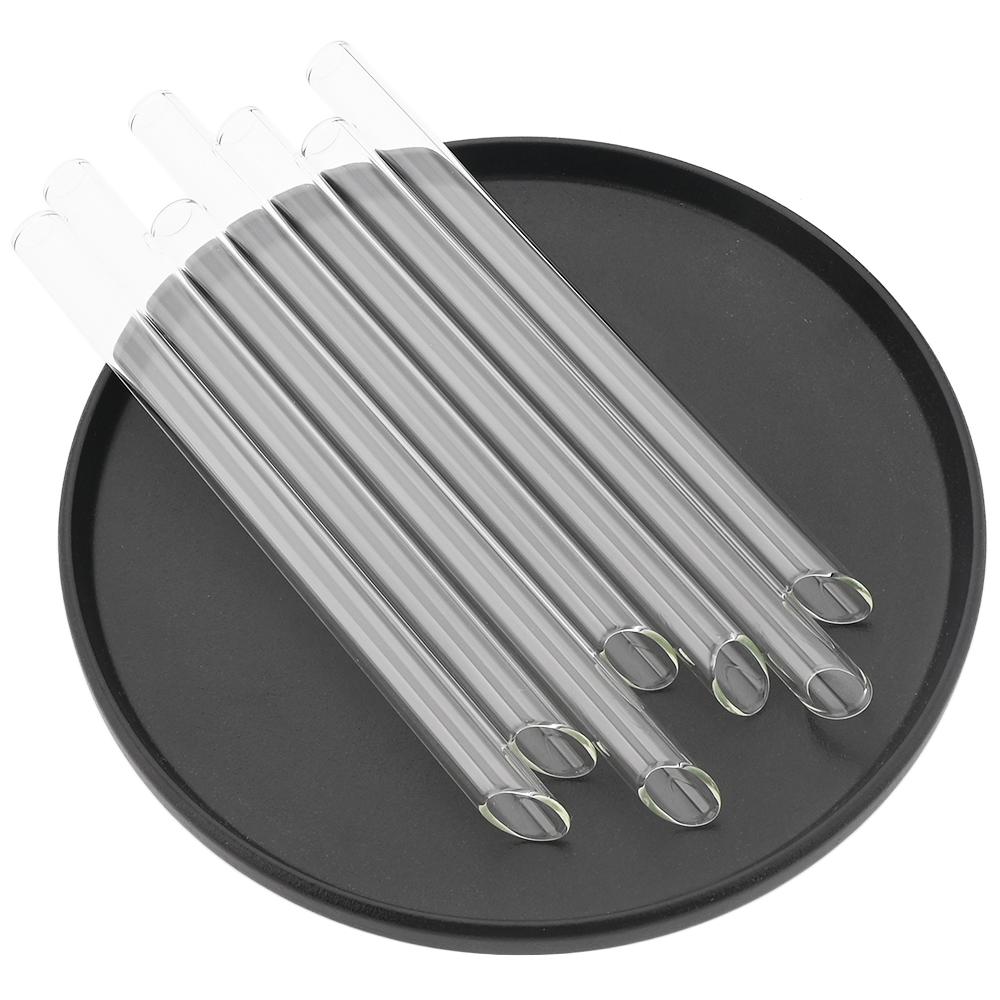 3pcs 14*200mm High Borosilicate Glass Straws Reusable Drinking Straw Set with Brush for Smoothies Bubble Tea Bar Accessories