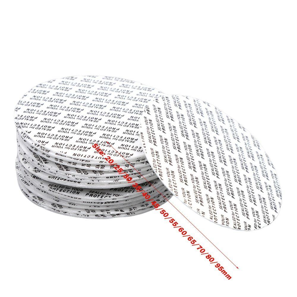 200Pcs Set 20MM-95MM Pressure Sensitive Gasket Pressure Sensitive Tamper Resistant Self-Adhesive Sealing Gasket