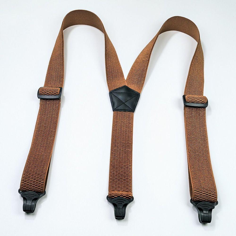 Robuste Arbeits Hosenträger 3,8 cm Breit Retro Y-Form Hosenträger Elegant mit 3 Klammern Elastische Hosen Hosenträger