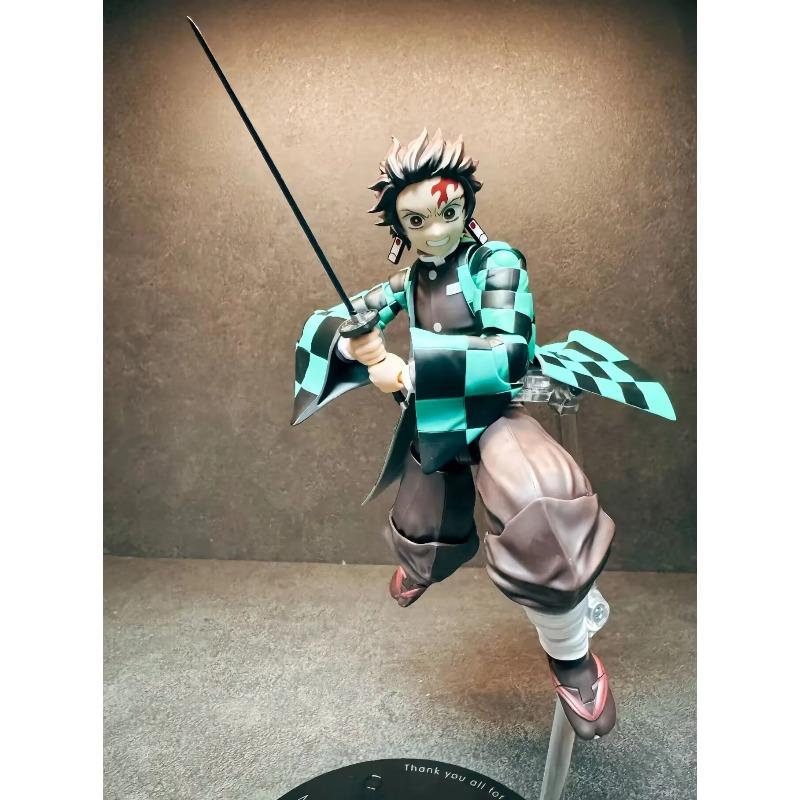 Latest Hot Original Bandai S.H.Figuarts Demon Slayer Kamado Tanjirou Nezuko Tomioka Giyuur 14cm Anime Action Figure Collectible Toy