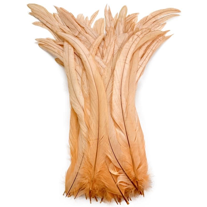 Top Quality 50 Pcs Pure White Rooster Tail Feather 30-35Cm 12-14Inch Natural Feathers Wedding Decoration Clothing Accessories