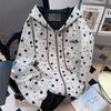 Unisex Oversized Hooded Sweatshirt With Star Print Cotton Blend Fall Winter Warm Casual Top