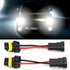 Pair H11 Male To 9005/9006 Female Adapter Headlight Fog Light Universal Plug and Play 12V‑24V