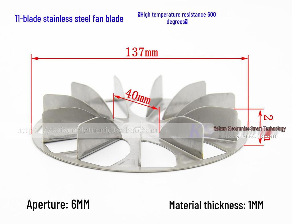 Pale Ventola Motore Forno/Friggitrice ad Aria Acciaio Inossidabile 304 e Zincato a 9/11 Lame 120mm & 100mm