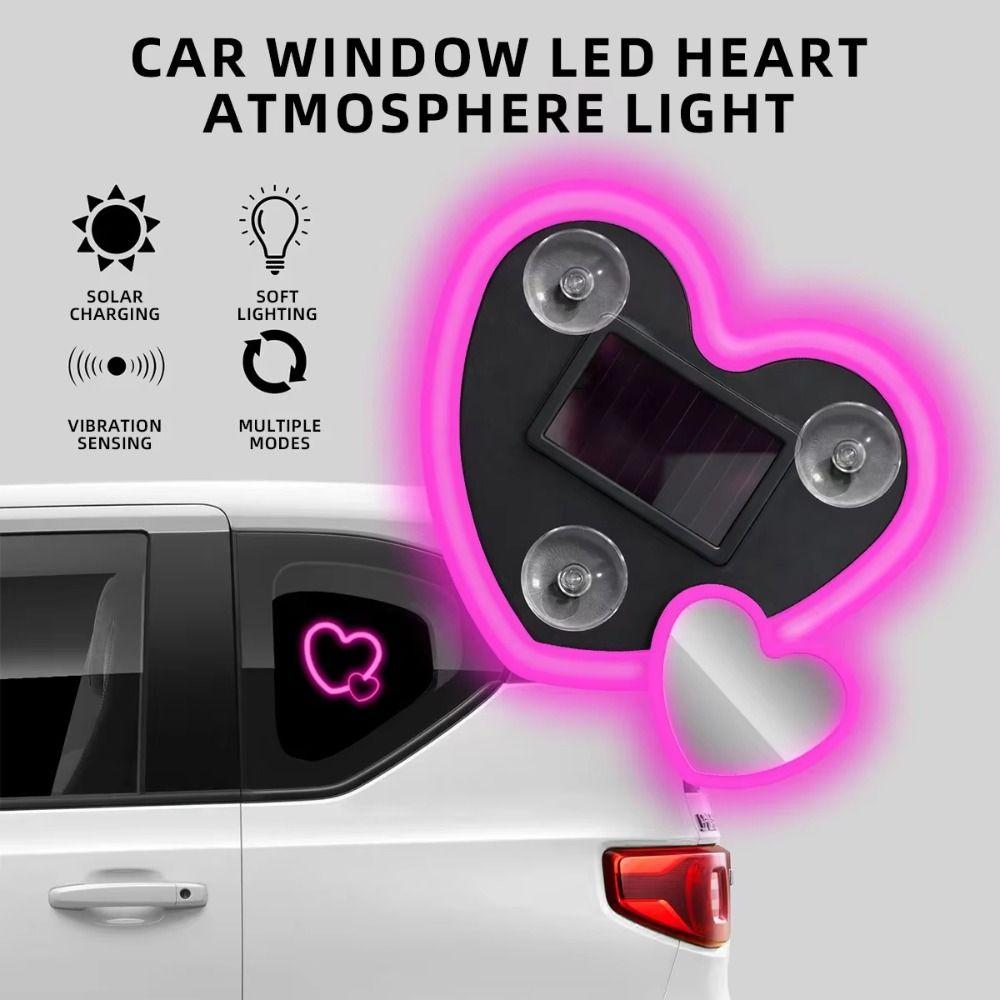 Wireless Solar Powered Car Neon Light Easy Installation Car Ambient Light Vehicle Decoration