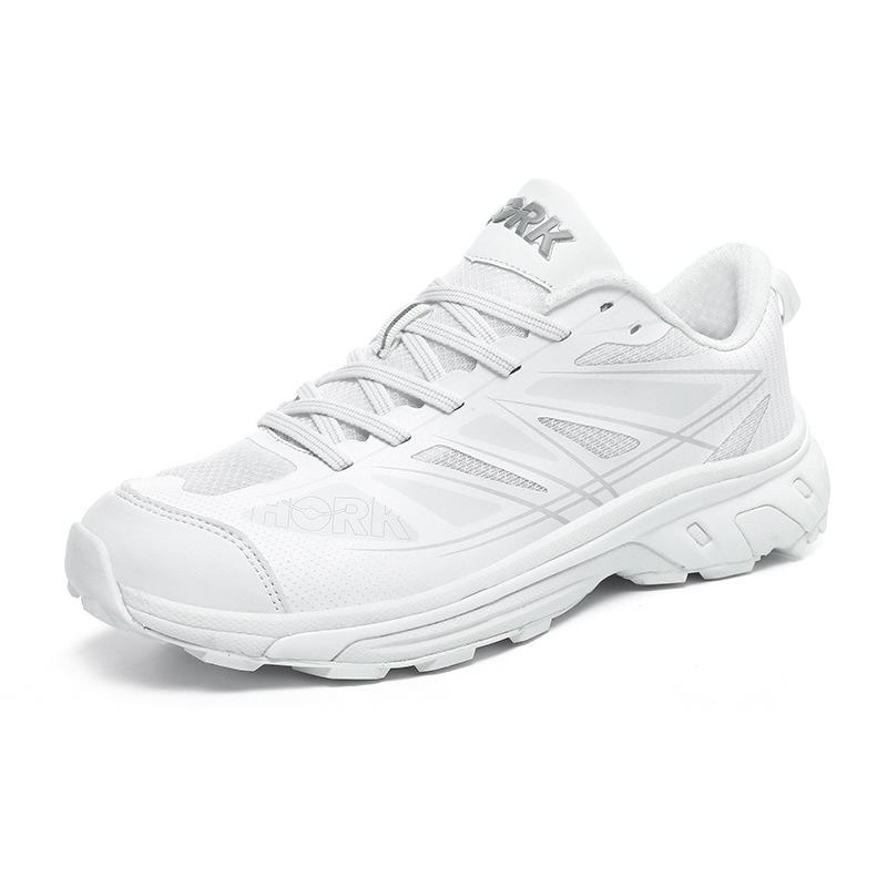 

HORK foreign trade export marathon running shoes autumn comfortable breathable dad shoes outdoor mountaineering off-road sports shoes 45 білий