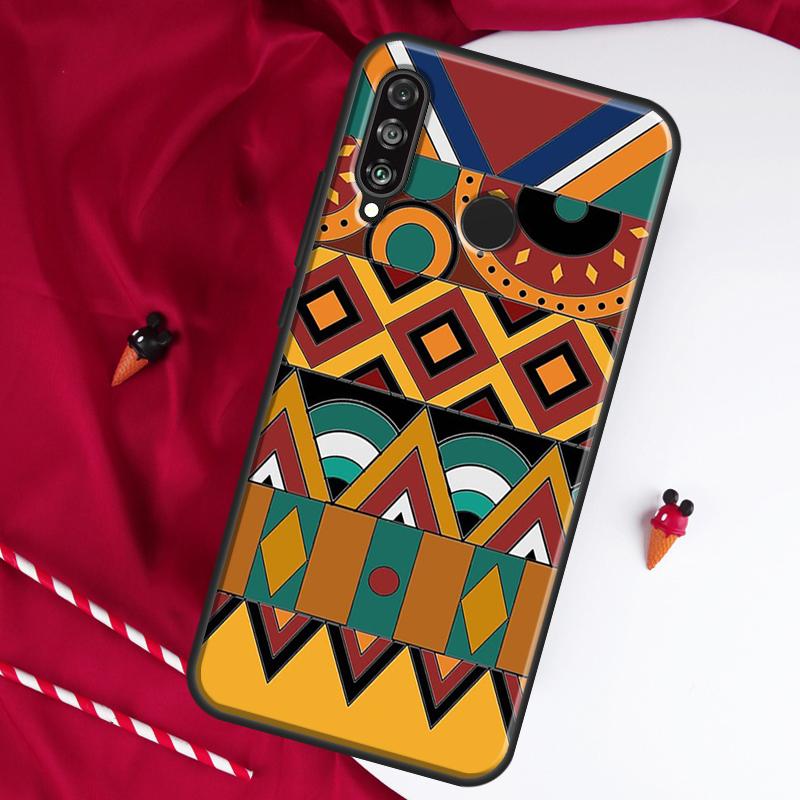 African Fabric Print For Huawei Nova 8i 7i 11i 12i 12s 9 10 SE Y90 Y60 Y70 Y72 Y61 Y91 P30 P40 Lite P60 Pro Case