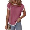 BITCED Women's Fashion Casual Short Sleeve O-Neck Blouses & Shirts