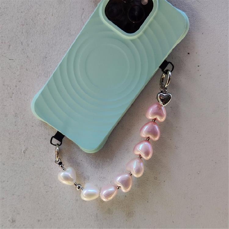 Double Heart Bead Pendant Keyring Alloy Construction Trendy Unisex Accessory for Gift Giving and Personalize Use