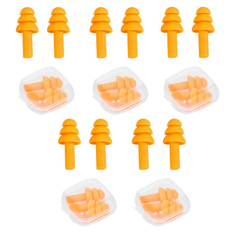 Soft Silicone Ear Plug Ear Protection Sleeping Travel Anti-Noise Earplugs Waterproof Swim Earplugs for Adult Children Swimmers