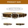 Unique Pattern Belt Stylish Leopards Leather Waist Belt Jeans Decorative Belt for Dresses and Casual Outfits