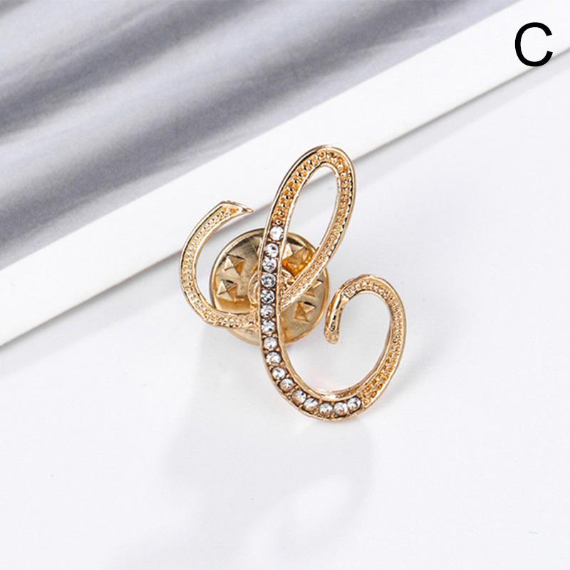 1 ST Sieraden Geschenken Broche 26 Engels Brief Kristal Steentjes Broches Vrouwen Hoge Kwaliteit