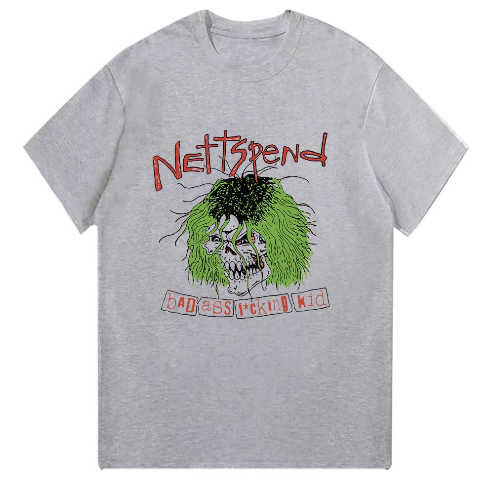 Nettspend BAFK Trička Letní Bavlna Kulatý Výstřih Krátký Rukáv Unisex Móda Nová Estetická Trička Hip Hop Y2K Volný Streetwear