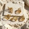 Minimalistisches Design Verstellbarer Ring 18K Goldfarbe Vergoldeter Ring Hohlring Damenschmuck