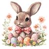 Easter 2026 Rabbit & Egg Window Clings - Decorative Stickers for Bedroom & Living Room