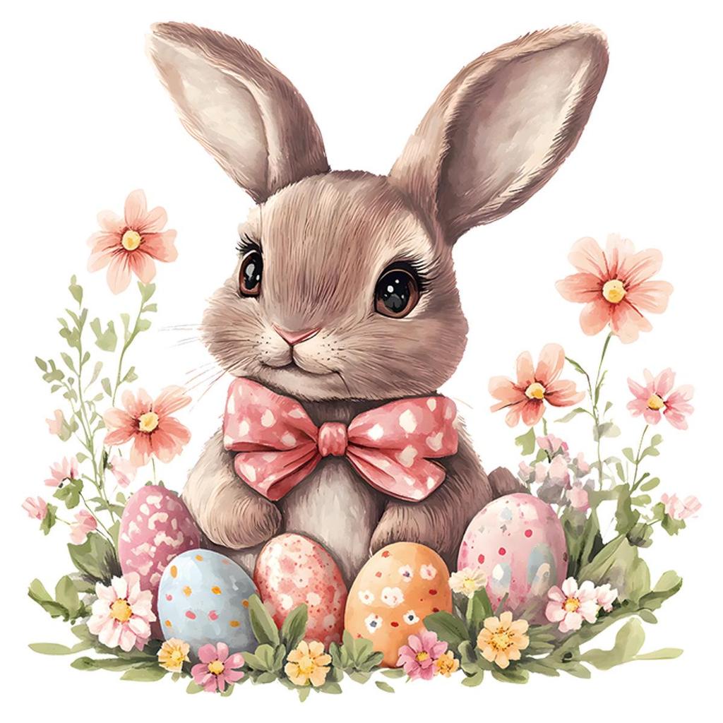 Easter 2026 Rabbit & Egg Window Clings - Decorative Stickers for Bedroom & Living Room