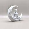 1-Piece Set of Buddha and Moon-Shaped Ornaments, 3D Printed, Cross-Border Hot-Selling Item, High Aesthetic Creative Desktop Deco