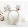 Foldable Design Reindeer Antler Earmuffs Fluffy Faux Fur Thermal Earmuffs  Outdoor Activities