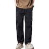 Ice Silk Pants for Men, Summer Straight-Leg Casual Trousers, Thin Loose-Fit Cargo Pants, Black, 4XL
