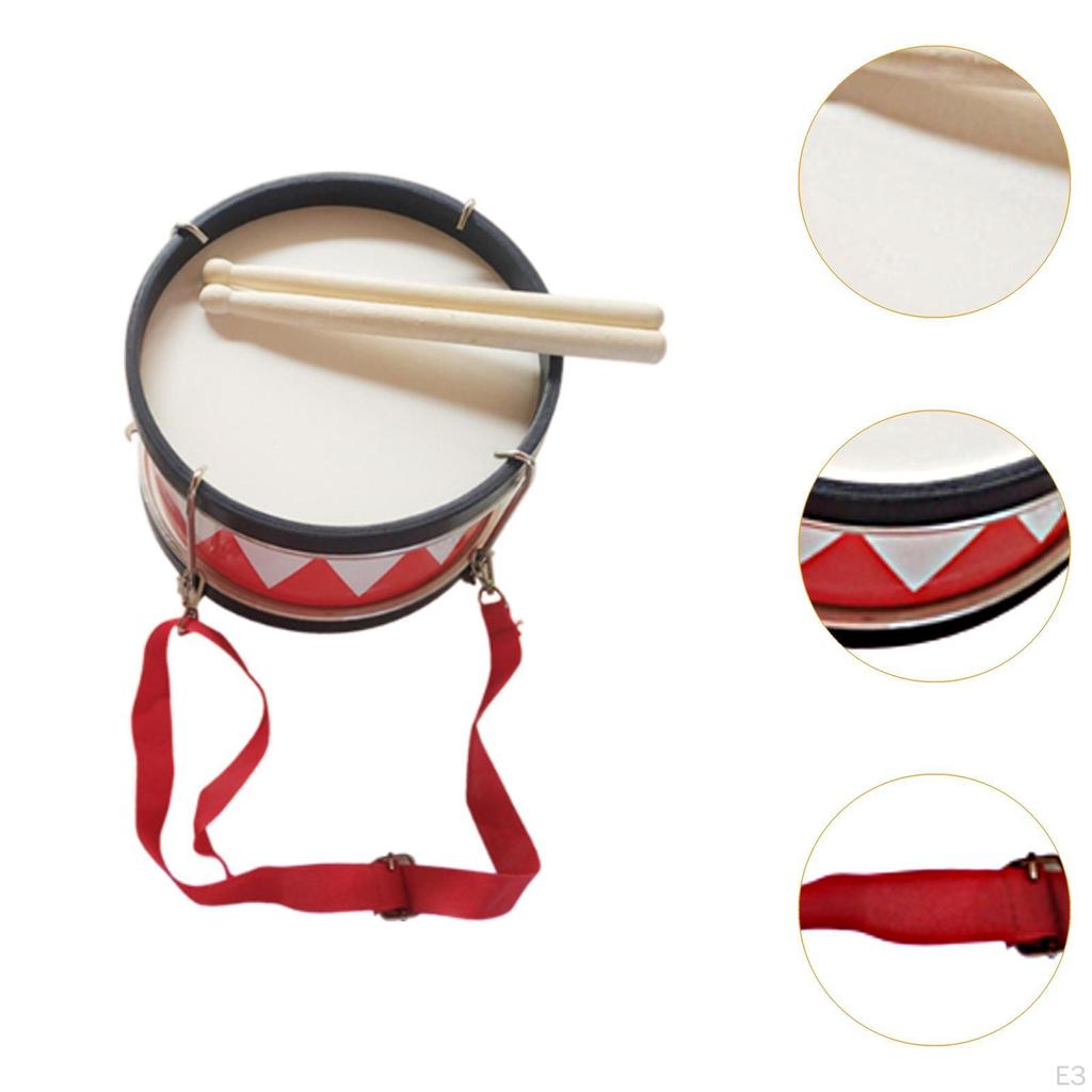 Kids Snare Drum Set Toy 2 Sticks Learning Percussion Instrument Music Art for