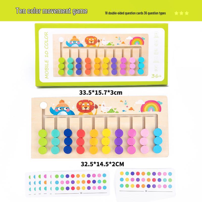 Color Logic Chess Game: Montessori Training Board for Kids Ages 3-5