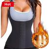  Neoprene Sauna Vest for Women, Adjustable Strap Hook‑Eye Body Shaper Workout Sweat Waist Trainer Corset