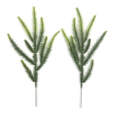 Simulation Artificial Feel Soft Glue Norfolk Pine Needles, Christmas Wreath Rattan Diy Decorative Accessories