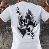 Unisexs Red Peach A Skull Printed Tshirt Summer New Style Unisexs Extra Large Tshirt Unisex