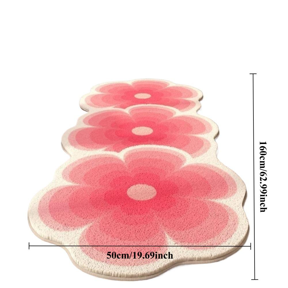 Rug Carpets for Living Room Bedroom Strip Flannel Bed Carpet Ins Flowers Fresh Bedroom Bay Window Dirt Resistant Cool Blanket