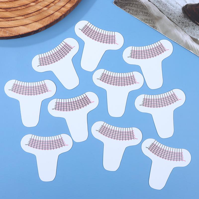 10 sztuk Miarka do długości rzęs Przenośna miękka plastikowa linijka do brwi Narzędzie do makijażu Akcesorium do przedłużania rzęs