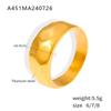 Irregular Rhombus Smooth Ring Niche Cold Wind Design Titanium Steel Plated 18K Gold Jewelry
