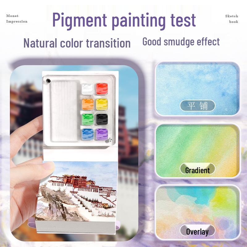 Compact Sketching & Watercolor Set with Journal and Portable Paint Box