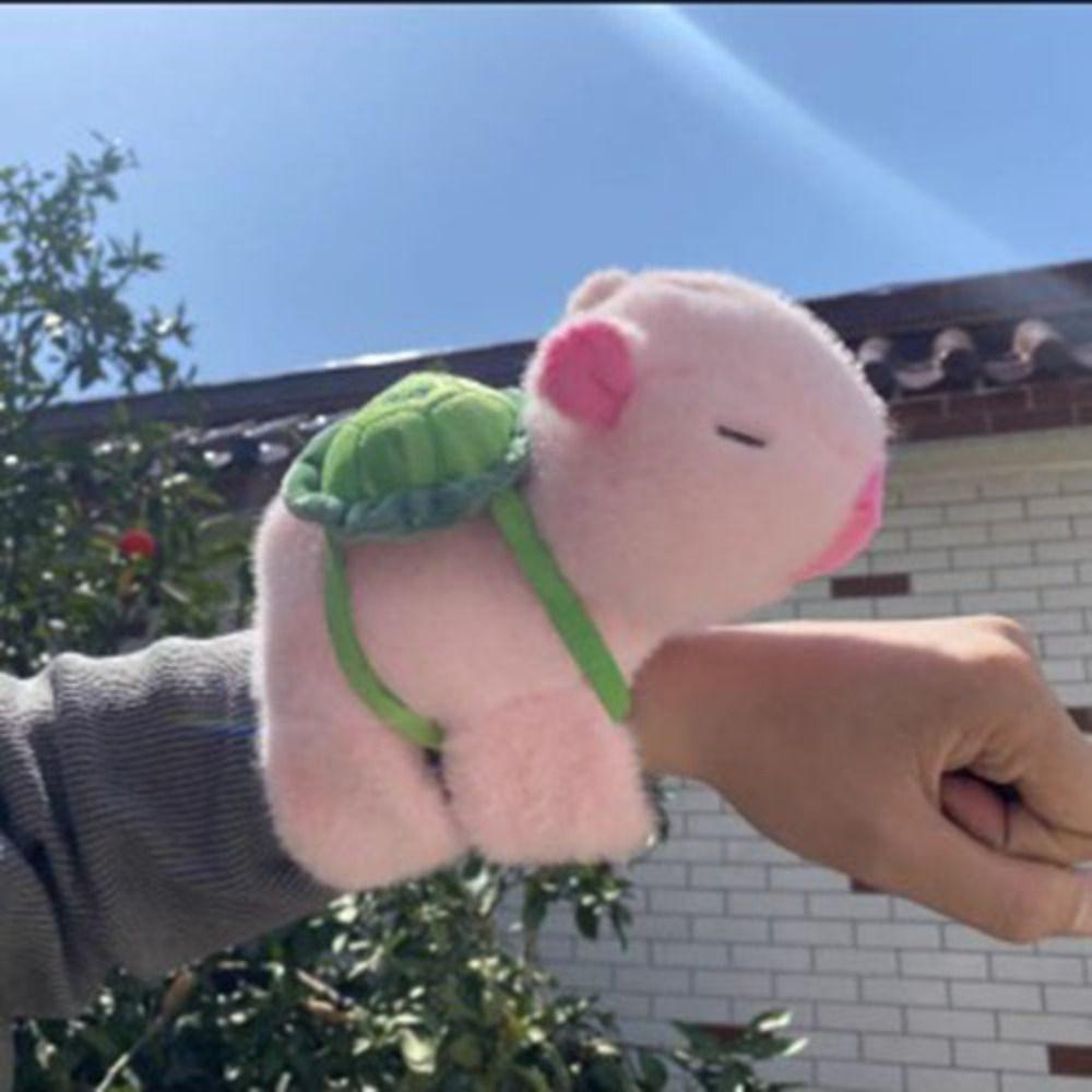 Capybara Rodent Plush Doll Slap Bracelet Pink Capybara Capybara Plush Wrist Band  Home Decor