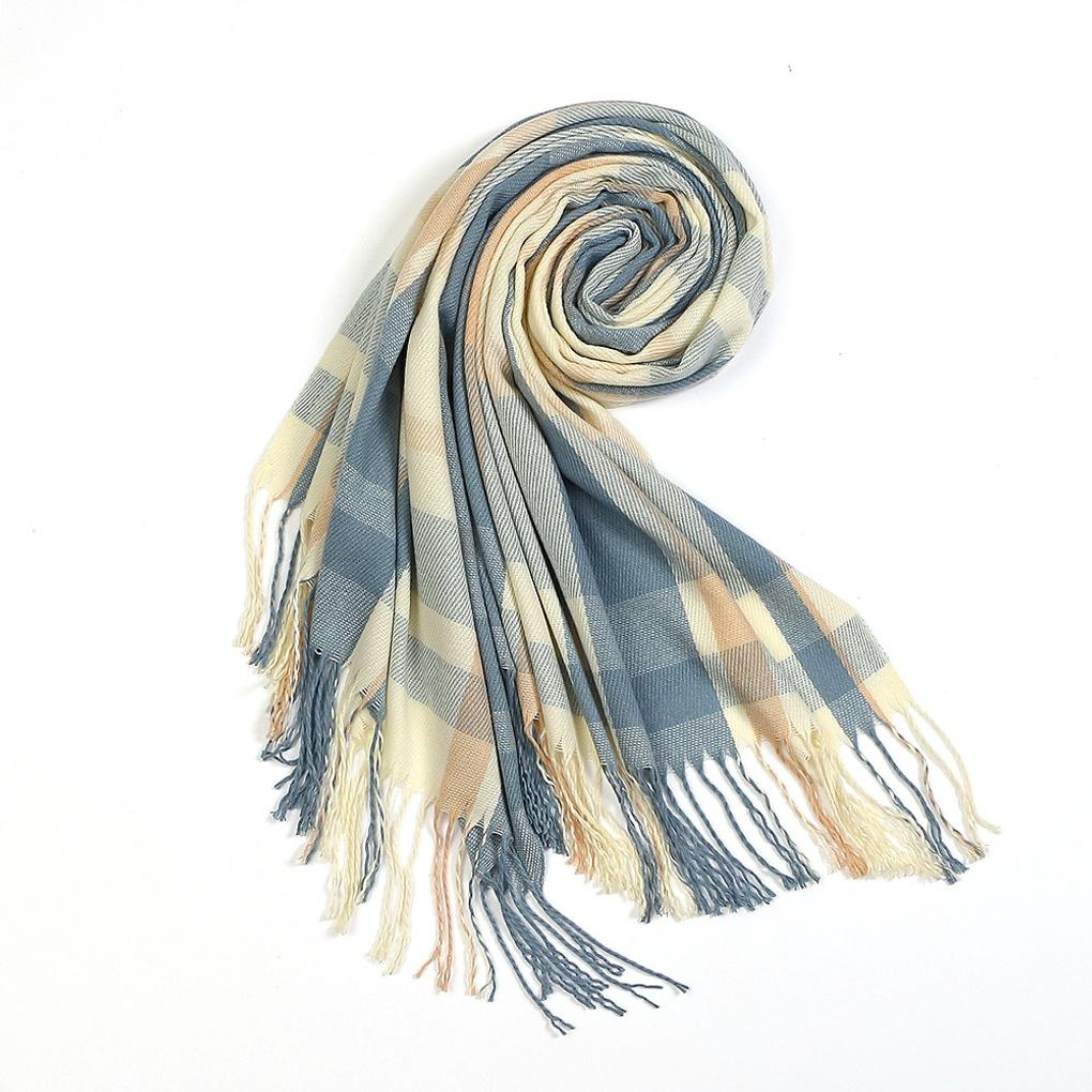 Cashmere Winter Soft Check Muffler Women's Scarf