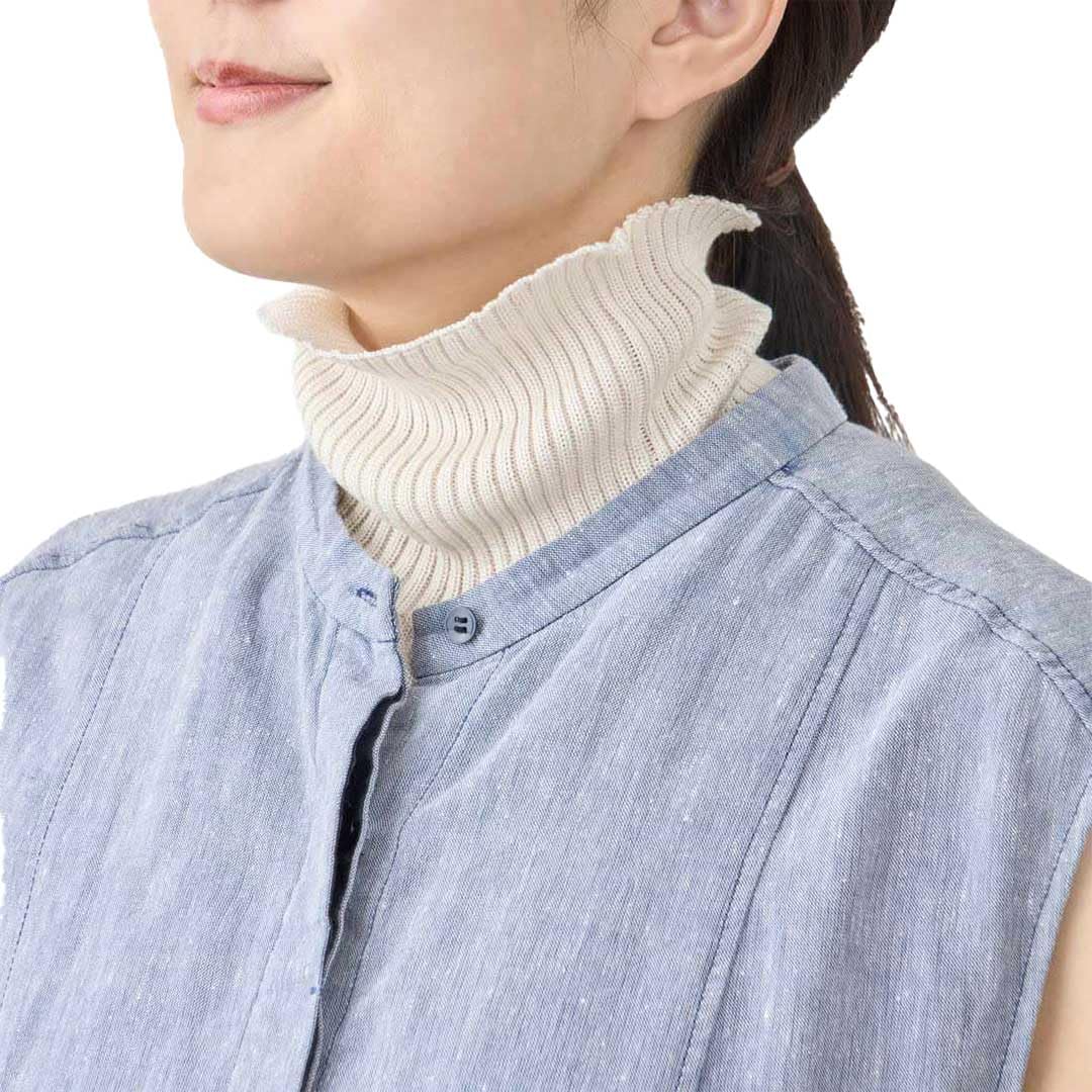 

Kurashikinu Шелк Шея Натуральный Шелк Защита Шеи УФ УФ Кондиционирование Горло и Шея Чувствительные к Холоду Сделано в Сером и Белом 100% Покрытие, Тонкий, Женский,