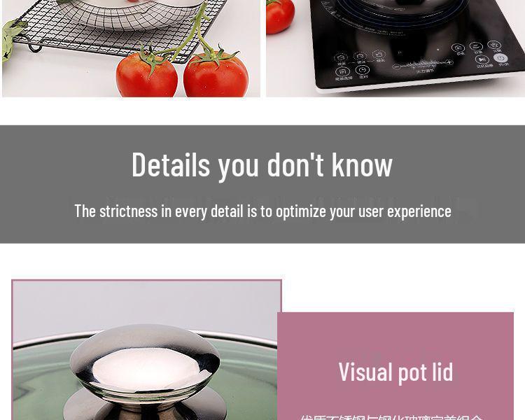 Extra Thick Large Capacity Stainless Steel Soup and Stew Pot for Induction Cookers