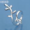 925 Sterling Silver Fashion Wedding Jewelry Leaf Shape Ring