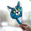 Vitray Pencere Kolye Askısı Süs Kedi Kediler Ev Asılı Dekorasyon Pencere Dekor Askı Cam Güneş Tutucu