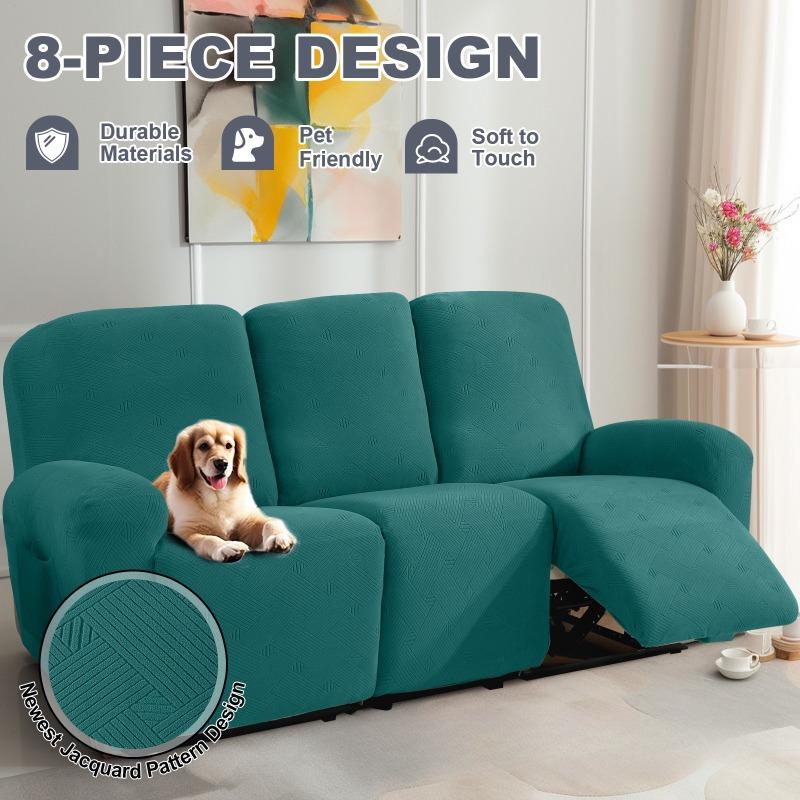 3 Seater Stretch Thicken Recliner Sofa Cover Relax Armchair Couch Slipcovers Non-slip Furniture Protector Living Room Decor